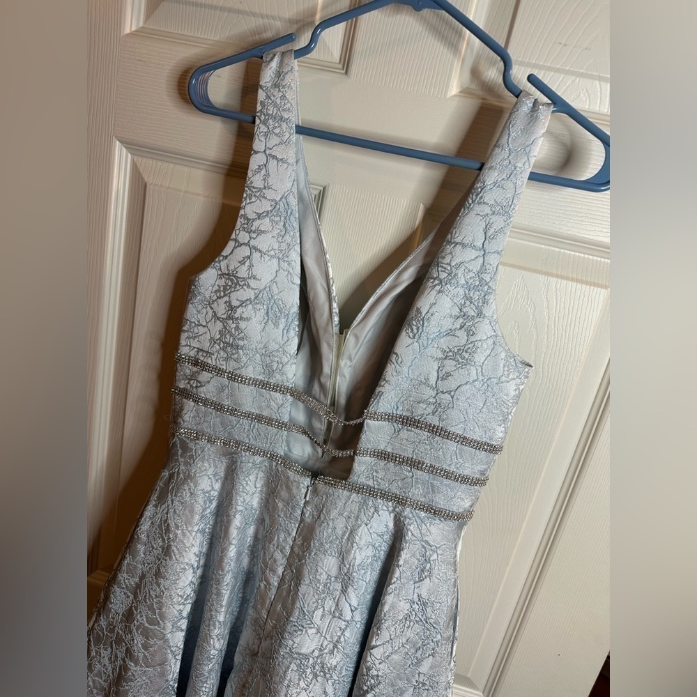 Cecilia Couture 2120 Sleeveless V-Neck Long Dress Sky Blue Cinderella Ice Blue - Picture 7 of 10